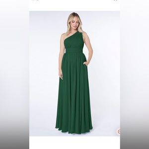 Azazi Bridesmaids Dress Size 14 Dark green.